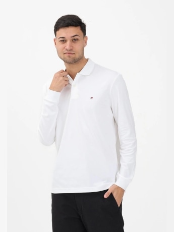Tommy Hilfiger polo bianca uomo mini logo