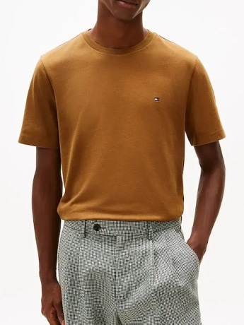 Tommy Hilfiger tshirt cammello uomo mini logo