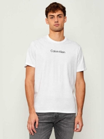 Calvin Klein tshirt bianca uomo logo sul davanti