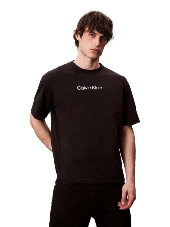 Calvin Klein tshirt nera uomo logo sul davanti