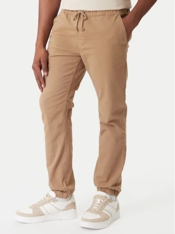 Tommy Jeans pantalone beige uomo mini logo