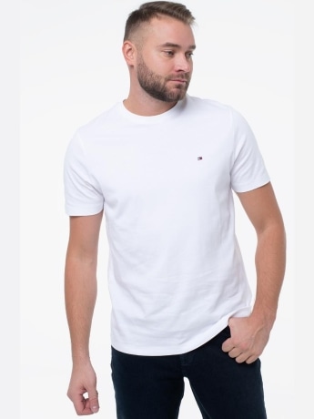 Tommy Hilfiger tshirt bianca uomo mini logo