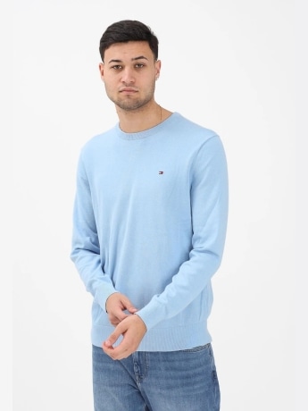 Tommy Hilfiger maglia celeste uomo mini logo