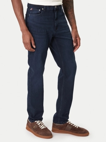Tommy Hilfiger pantalone in denim scuro uomo mini logo