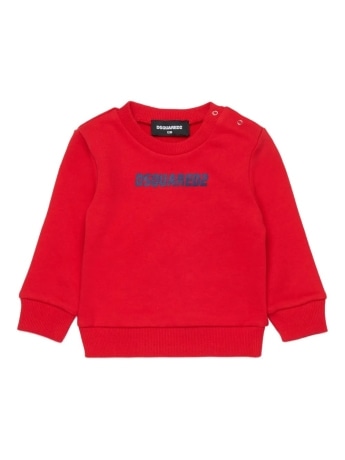Dsquared2 felpa rossa neonato mini logo