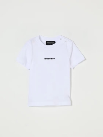 Dsquared2 tshirt bianca neonato mini logo