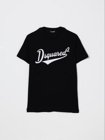 Dsquared2 tshirt nera bambino con logo