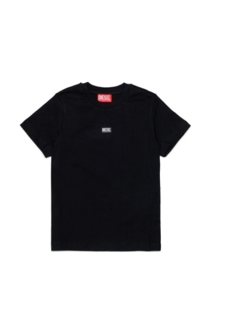 Diesel tshirt nera bambino con logo