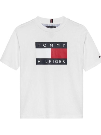 Tommy Hilfiger tshirt bianca bambino con logo