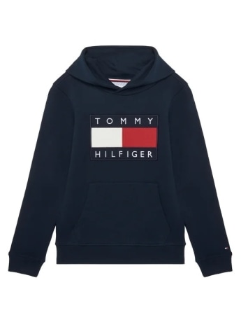 Tommy Hilfiger felpa blu navy bambino con logo