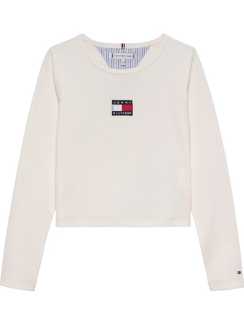Tommy Hilfiger tshirt bianca bambina con logo