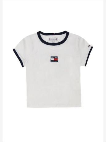 Tommy Hilfiger tshirt bianca bambina mini logo