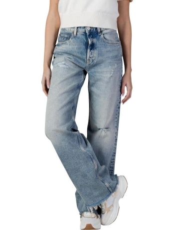Tommy Jeans pantalone in denim donna mini logo