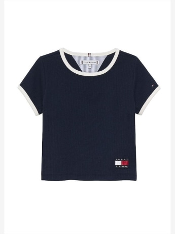 Tommy Hilfiger tshirt blu navy bambina mini logo