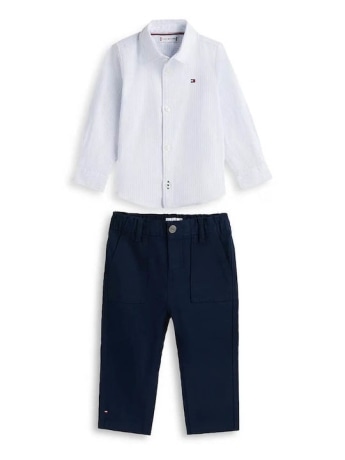 Tommy Hilfiger set blu navy neonato mini logo
