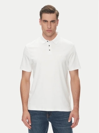 Calvin Klein polo bianca uomo mini logo