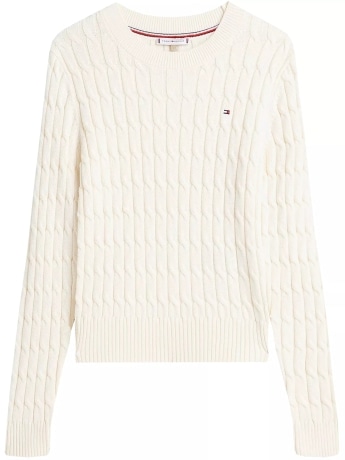 Tommy Hilfiger maglia panna donna mini logo