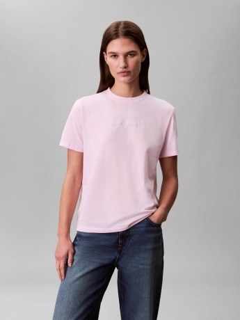 Calvin Klein tshirt rosa donna mini logo