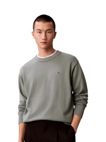 Calvin Klein maglia grigia uomo mini logo