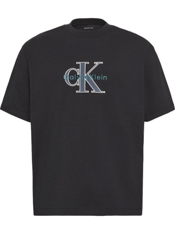 Calvin Klein tshirt nera uomo maxi logo
