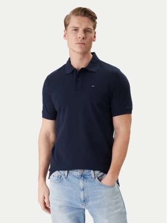 Tommy Jeans polo blu navy uomo mini logo