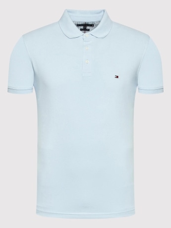 Tommy Hilfiger polo celeste uomo mini logo