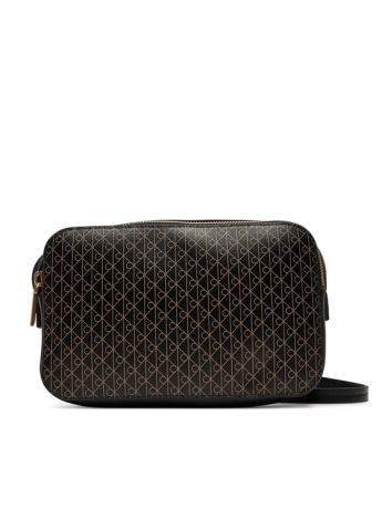 Calvin Klein borsa nera donna logo all over