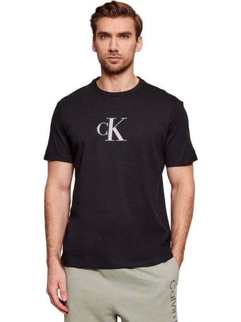 Calvin Klein tshirt nera uomo maxi logo