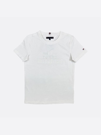 Tommy Hilfiger tshirt bianca bambino maxi logo
