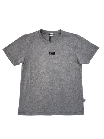 Gcds tshirt grigia bambino mini logo
