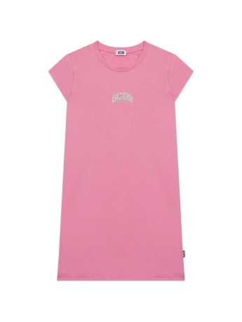 Gcds abito rosa bambina mini logo