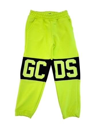Gcds pantalone verde lime bambinomaxi logo