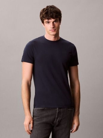 Calvin Klein tshirt blu navy uomo micro logo