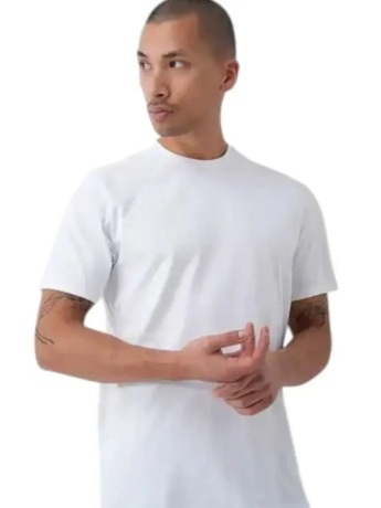 Calvin Klein tshirt bianca uomo micro logo