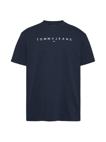 Tommy Jeans tshirt blu navy uomo logo lettering
