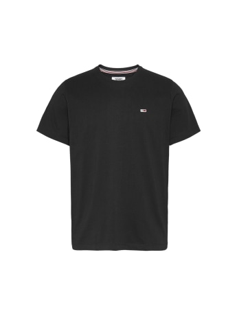 Tommy Jeans tshirt nera uomo mini logo