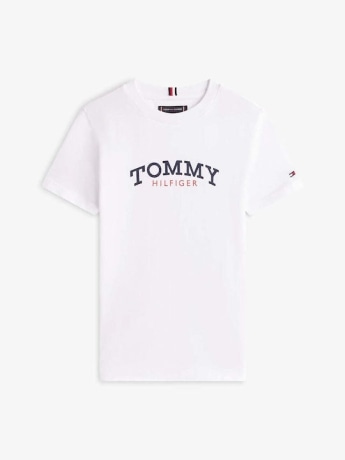 Tommy Hilfiger tshirt bianca bambino maxi logo
