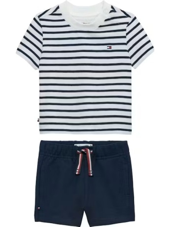Tommy Hilfiger set blu navy neonato mini logo