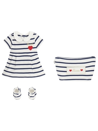 Guess set multicolor neonata logo sul davanti