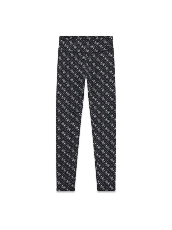 Guess leggings nero bambina logo all over