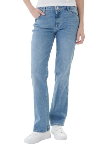 Guess pantalone in denim chiaro donna mini logo