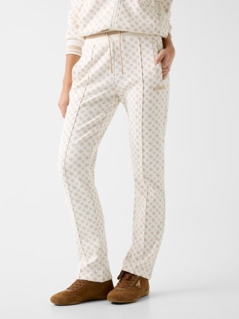 Guess pantalone crema donna logo all over