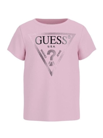Guess tshirt rosa bambina maxi logo
