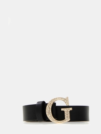 Guess cintura nera bambina logo con strass