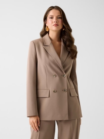 Guess giacca beige scuro doppiopetto