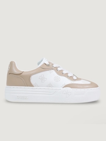 Guess scarpe bianche donna logo all over