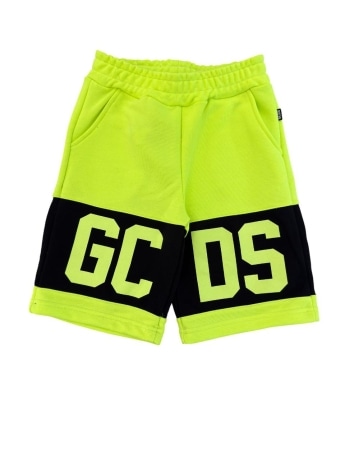 Gcds shorts verde lime bambino maxi logo