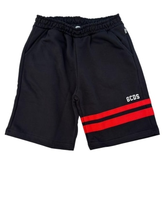 Gcds shorts nero bambino mini logo