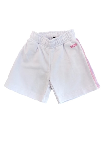 Gcds shorts bianco bambina mini logo