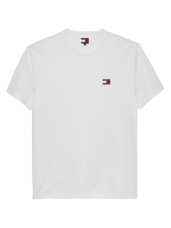 Tommy Jeans tshirt bianca uomo mini logo